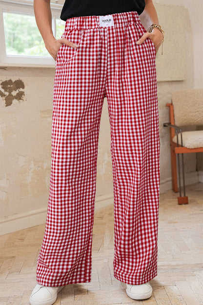 Laura Plaid Casual Loose Trousers - Hello Beautiful BoutiquePants & CulotteThreaded Pear