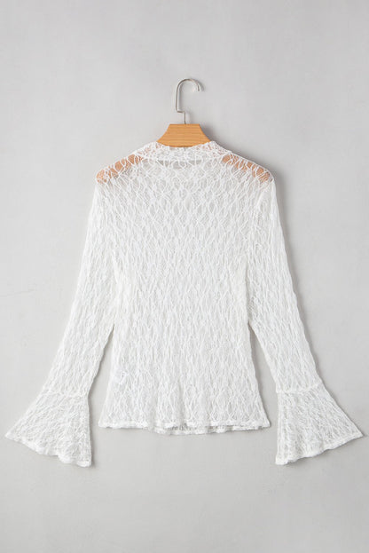Laurel Bell Sleeve Mock Blouse - Hello Beautiful BoutiqueBlouses & ShirtsThreaded Pear
