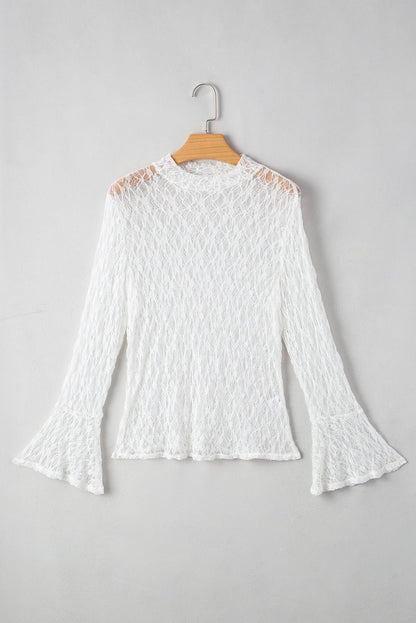 Laurel Bell Sleeve Mock Blouse - Hello Beautiful BoutiqueBlouses & ShirtsThreaded Pear