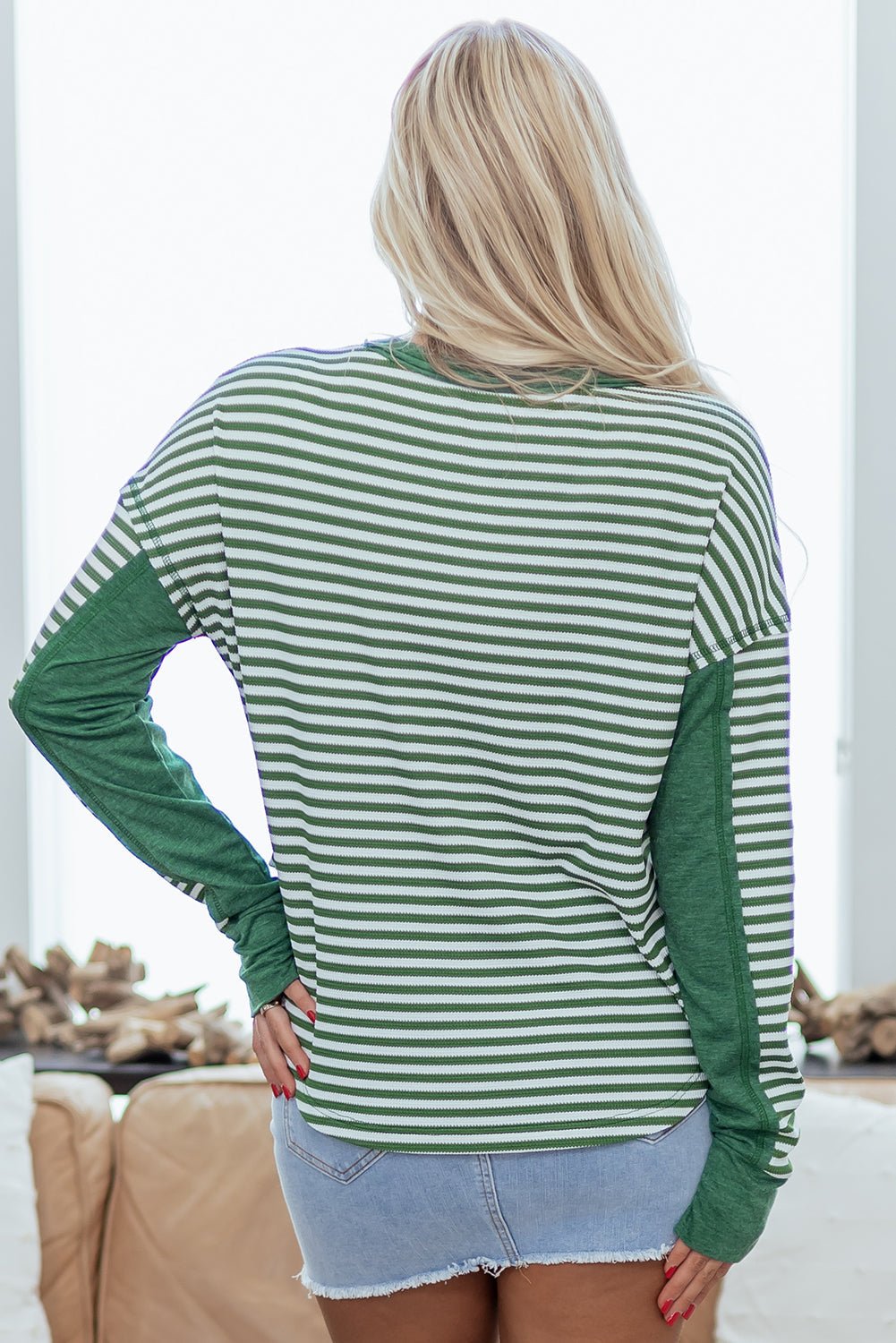 Laurel Drop Shoulder Casual Top - Hello Beautiful BoutiqueLong Sleeve TopsThreaded Pear
