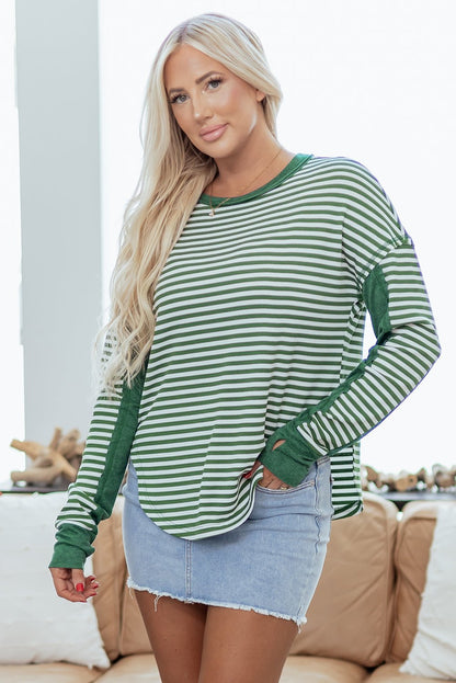 Laurel Drop Shoulder Casual Top - Hello Beautiful BoutiqueLong Sleeve TopsThreaded Pear