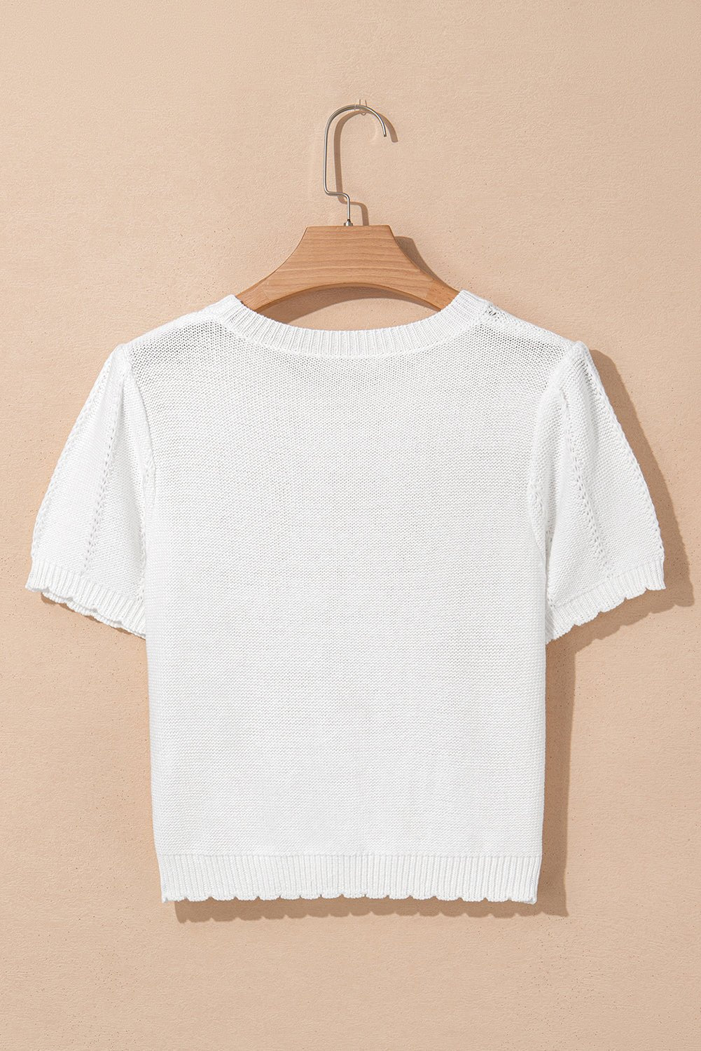 Lavender Puff Sleeve Crewneck Sweater - Hello Beautiful BoutiqueShort Sleeve SweatersThreaded Pear