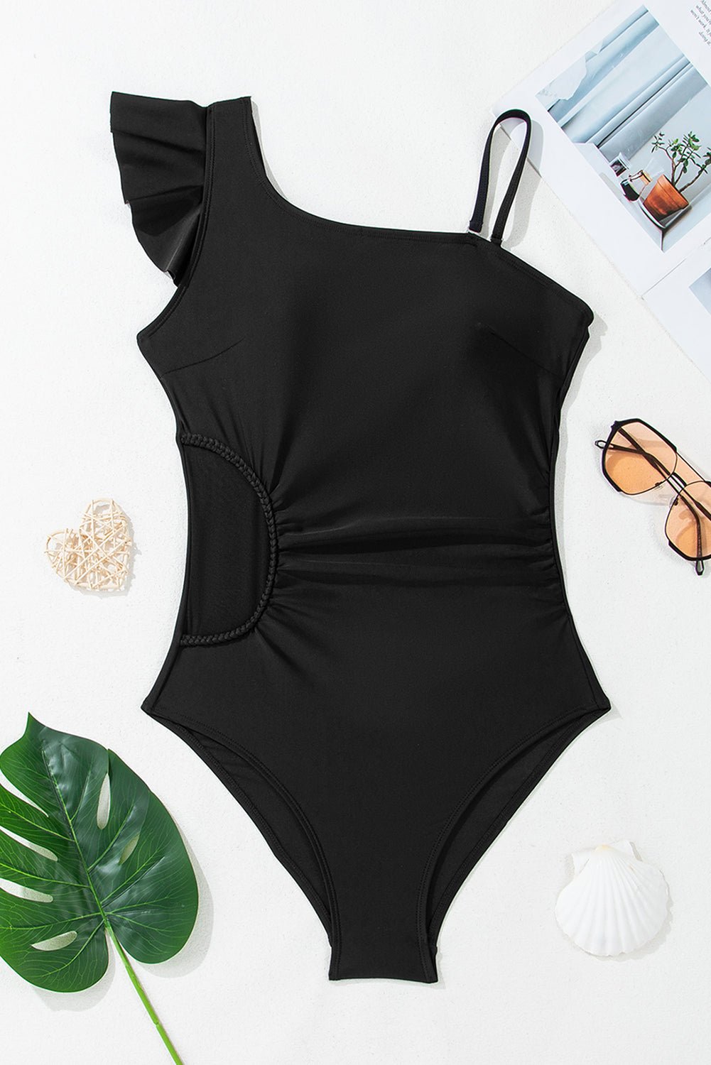 Layla Pleated One Piece Swimsuit - Hello Beautiful BoutiqueOne Piece SwimsuitThreaded Pear