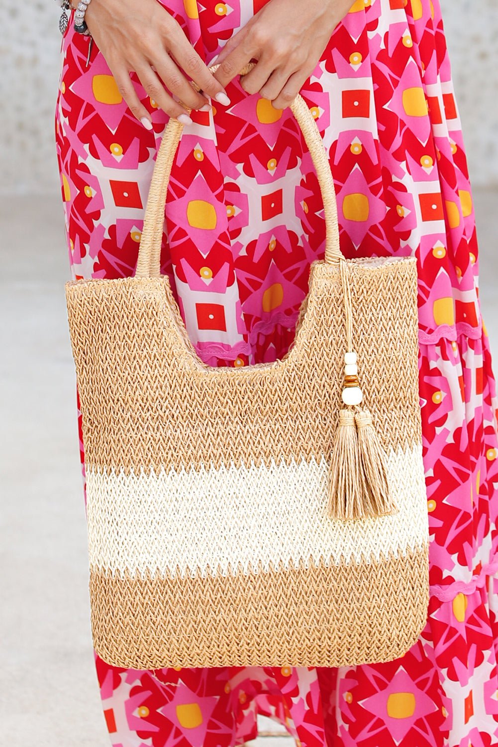 Layla Tassel Decor tote Bag - Hello Beautiful BoutiqueHandbagsThreaded Pear