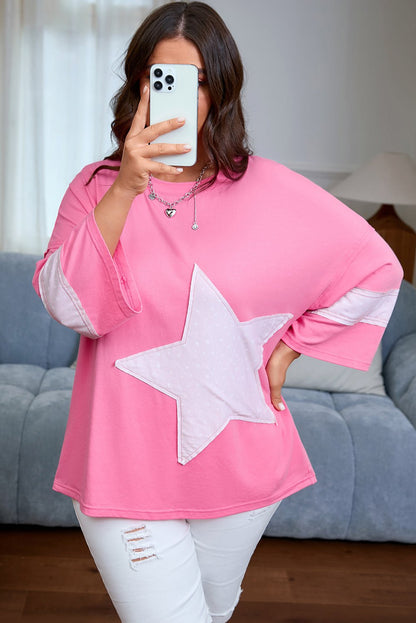Laylani Bracelet Sleeve Loose PLUS Tee - Hello Beautiful BoutiquePlus Size Tops & TeesThreaded Pear