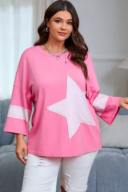 Laylani Bracelet Sleeve Loose PLUS Tee - Hello Beautiful BoutiquePlus Size Tops & TeesThreaded Pear