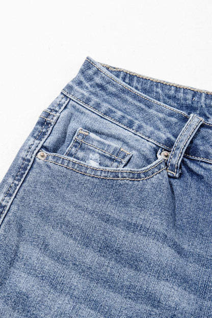 Laylani Distressed Hem Flared Jeans - Hello Beautiful BoutiqueJeansThreaded Pear