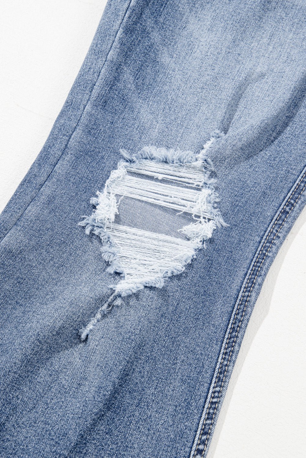 Laylani Distressed Hem Flared Jeans - Hello Beautiful BoutiqueJeansThreaded Pear