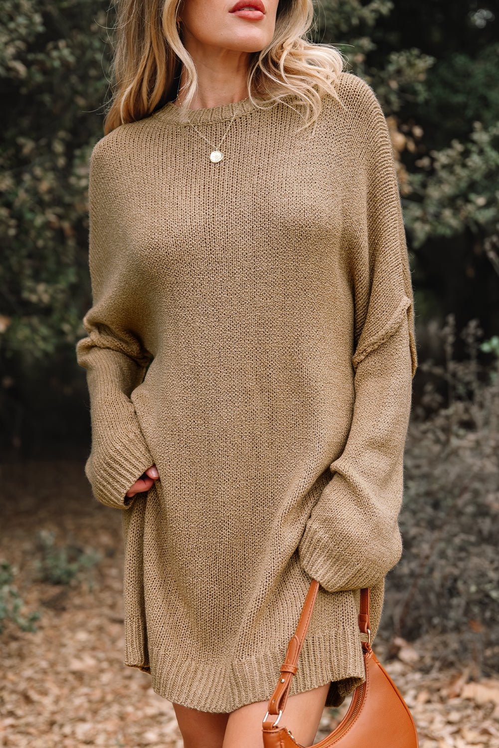 Laylani Drop Shoulder Slouchy Sweater - Hello Beautiful BoutiqueSweater DressesThreaded Pear
