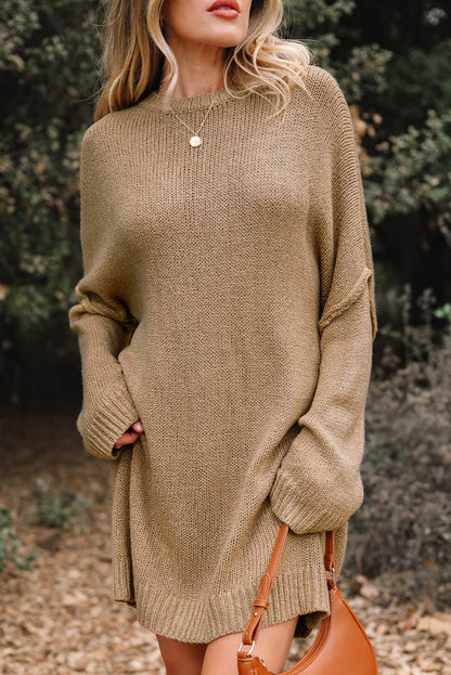 Laylani Drop Shoulder Slouchy Sweater - Hello Beautiful BoutiqueSweater DressesThreaded Pear
