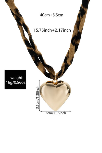 Lea Heart Charm Scarf Necklace - Hello Beautiful BoutiqueJewelryThreaded Pear