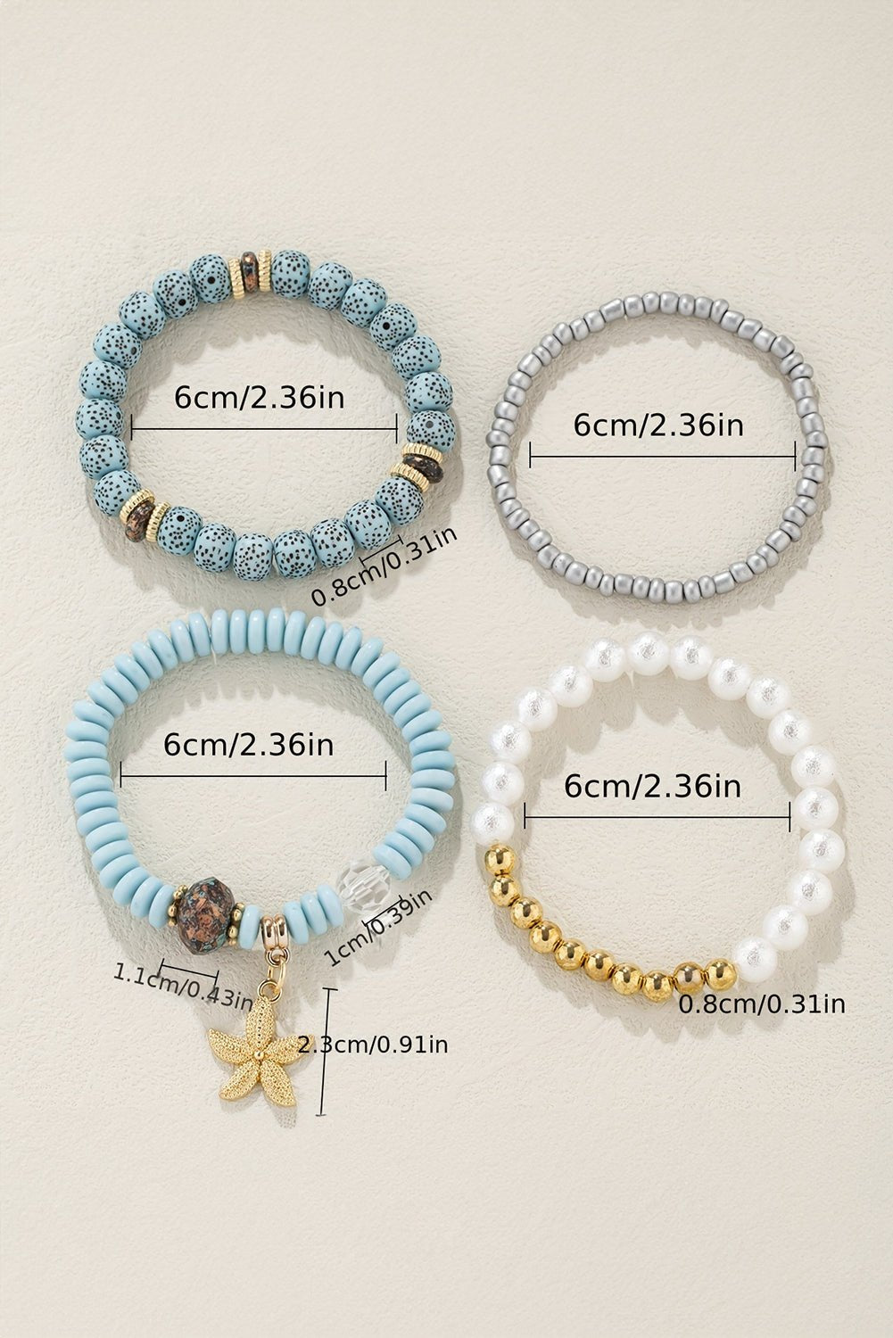 Leia Pendant Beaded Bracelet Set - Hello Beautiful BoutiqueJewelryThreaded Pear