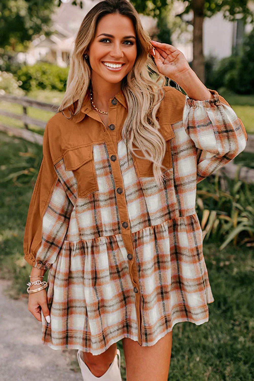 Leila Ruffle Hem Tunic Shirt - Hello Beautiful Boutique15% OFFThreaded Pear