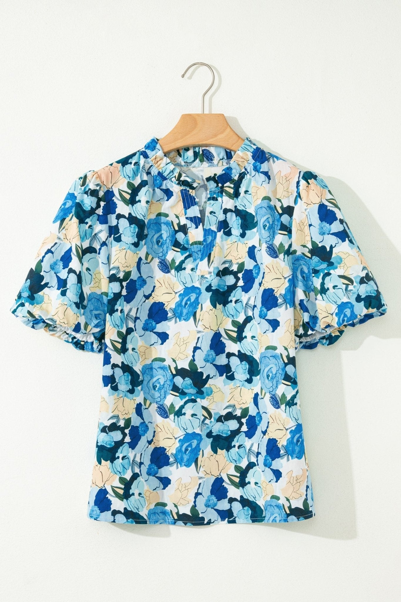 Leilani Short Puff Sleeve Blouse - Hello Beautiful BoutiqueBlouses & ShirtsThreaded Pear