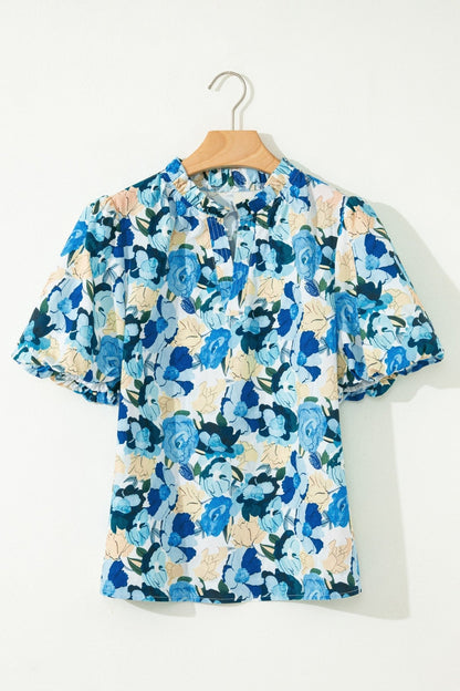 Leilani Short Puff Sleeve Blouse - Hello Beautiful BoutiqueBlouses & ShirtsThreaded Pear