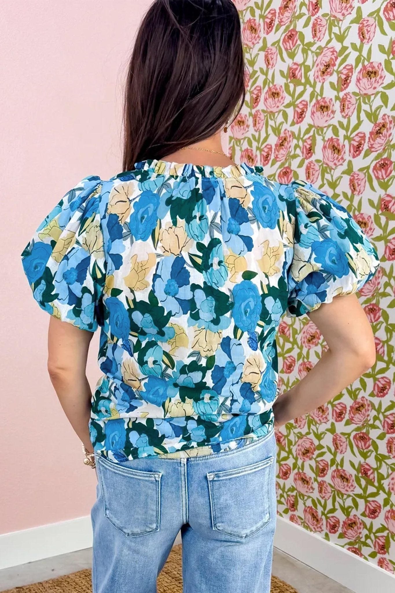 Leilani Short Puff Sleeve Blouse - Hello Beautiful BoutiqueBlouses & ShirtsThreaded Pear