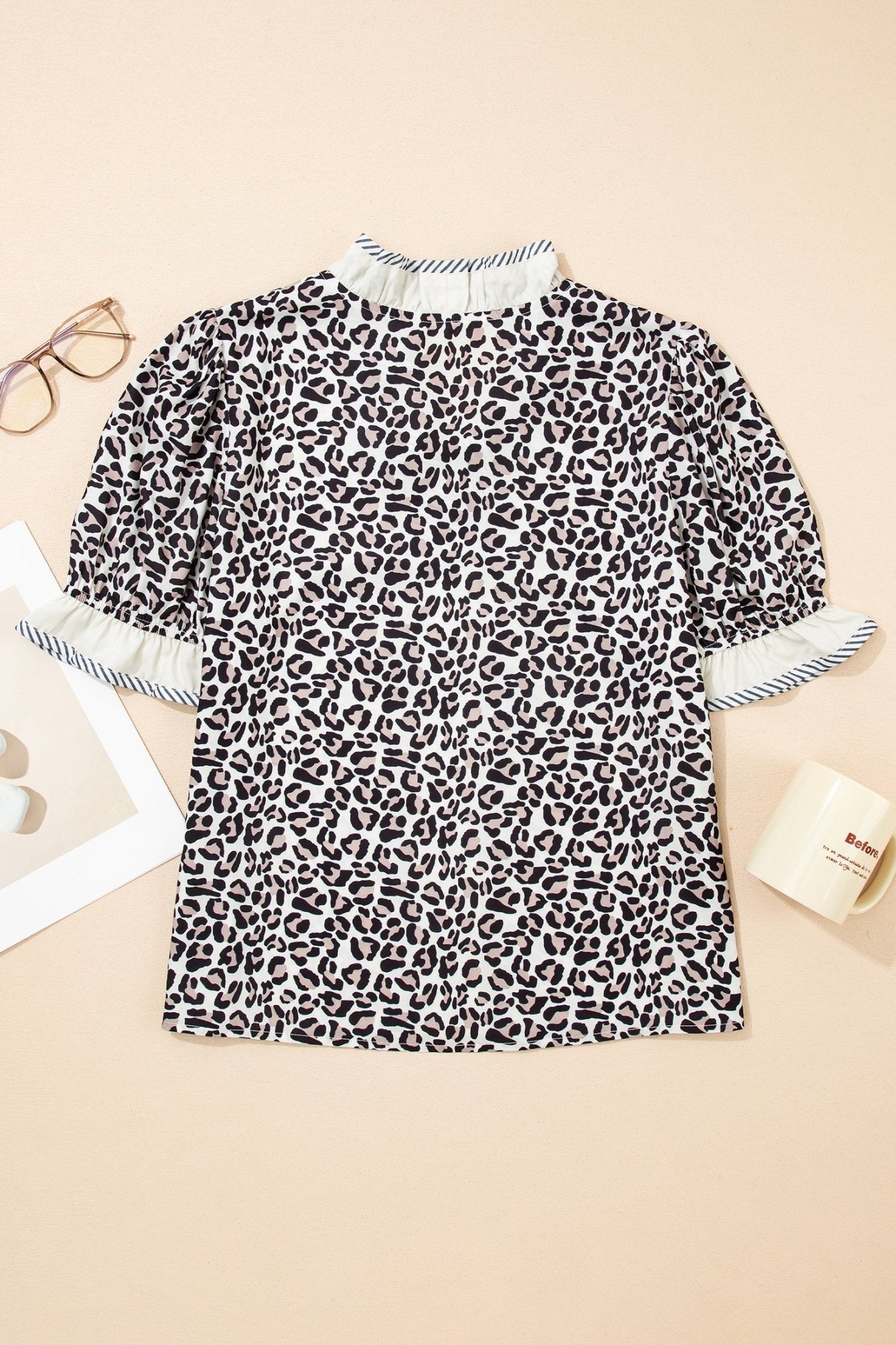 Lena Trim Short Sleeve Blouse - Hello Beautiful BoutiqueBlouses & ShirtsThreaded Pear