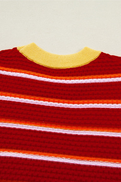 Lennox Trim Half Sleeve Sweater - Hello Beautiful BoutiqueShort Sleeve SweatersThreaded Pear