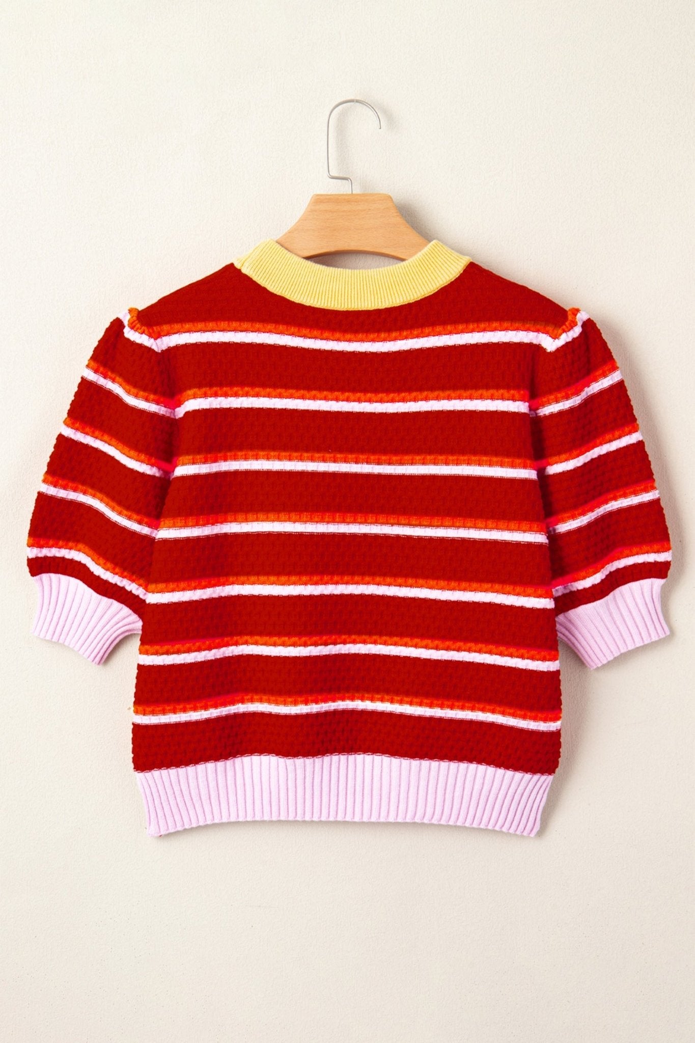 Lennox Trim Half Sleeve Sweater - Hello Beautiful BoutiqueShort Sleeve SweatersThreaded Pear