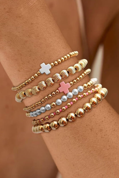Lenora Cross Decor Multilayer Bracelet - Hello Beautiful BoutiqueJewelryThreaded Pear