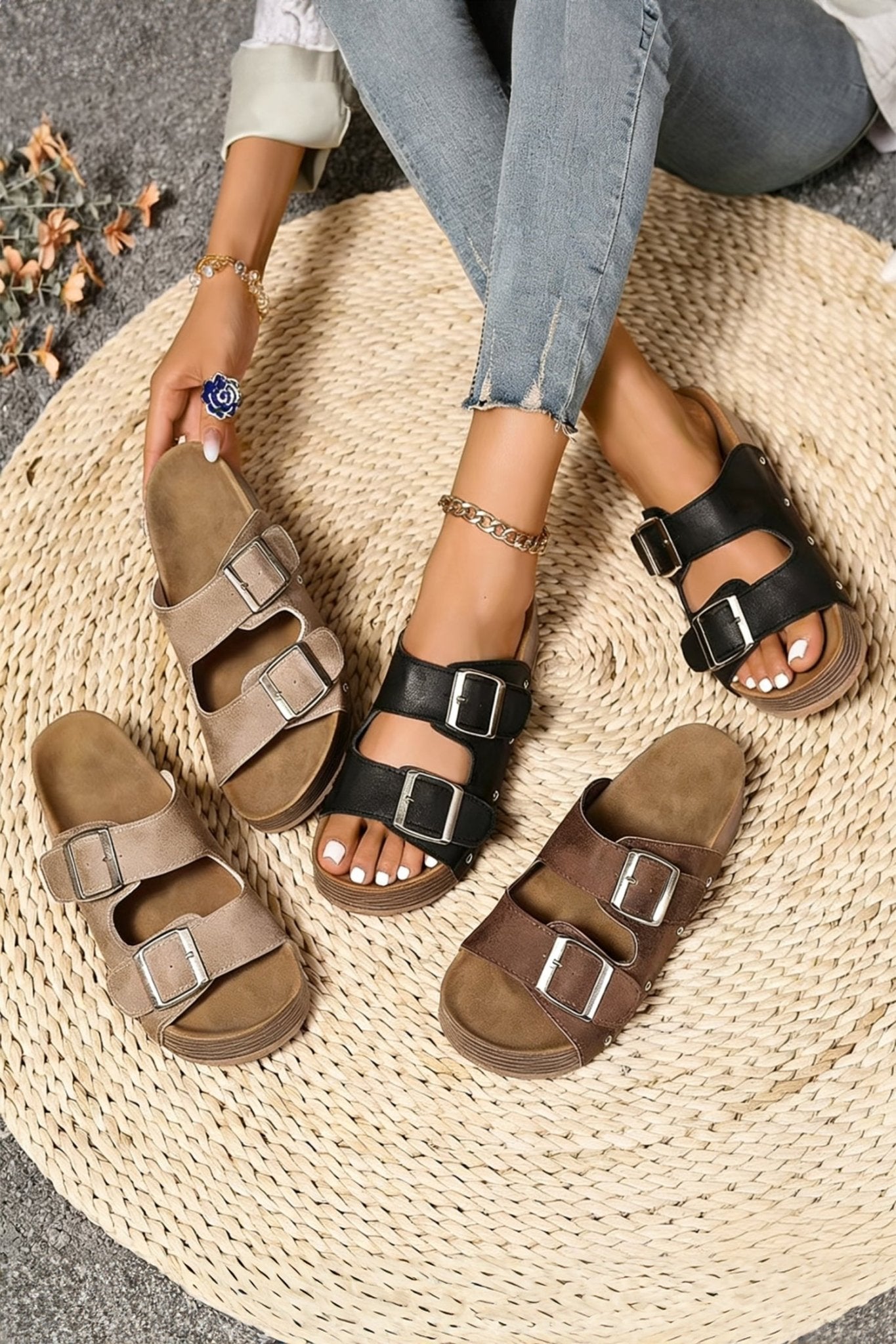 Leona Faux Suede Platform Slippers - Hello Beautiful BoutiqueSlippersThreaded Pear