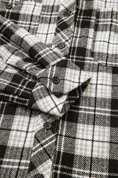 Leona Plaid Print Chest Shirt - Hello Beautiful BoutiqueBlouses & ShirtsThreaded Pear