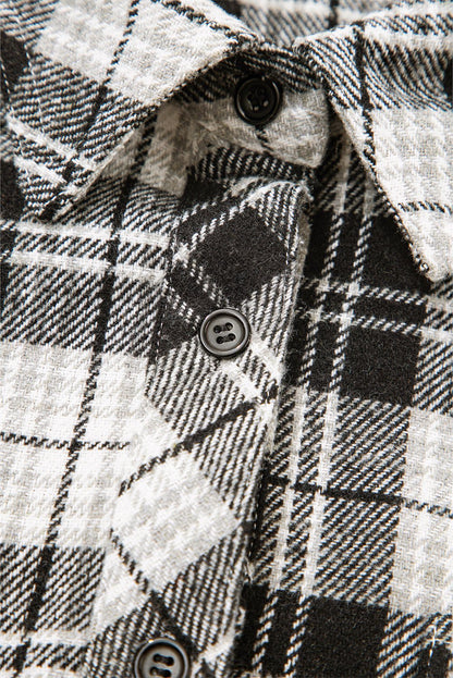 Leona Plaid Print Chest Shirt - Hello Beautiful BoutiqueBlouses & ShirtsThreaded Pear
