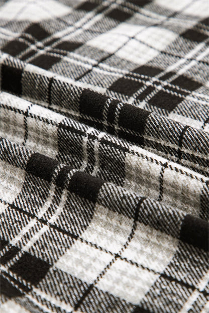 Leona Plaid Print Chest Shirt - Hello Beautiful BoutiqueBlouses & ShirtsThreaded Pear
