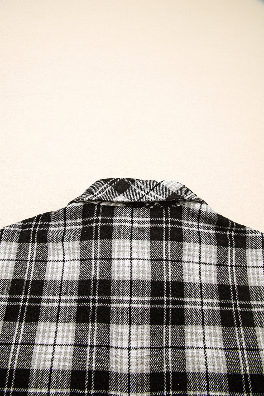 Leona Plaid Print Chest Shirt - Hello Beautiful BoutiqueBlouses & ShirtsThreaded Pear