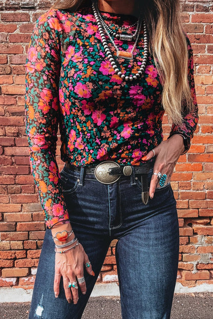 Leona Sleeve Mock top Long Sleeve Top - Hello Beautiful BoutiqueLong Sleeve TopsThreaded Pear