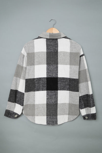 Leslie Block Long Sleeve Jacket - Hello Beautiful BoutiquePlaid ShacketsThreaded Pear