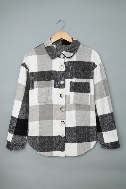 Leslie Block Long Sleeve Jacket - Hello Beautiful BoutiquePlaid ShacketsThreaded Pear