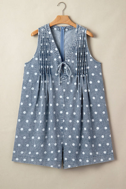 Lexi Tie Pleated Loose Romper - Hello Beautiful BoutiqueJumpsuits & RompersThreaded Pear