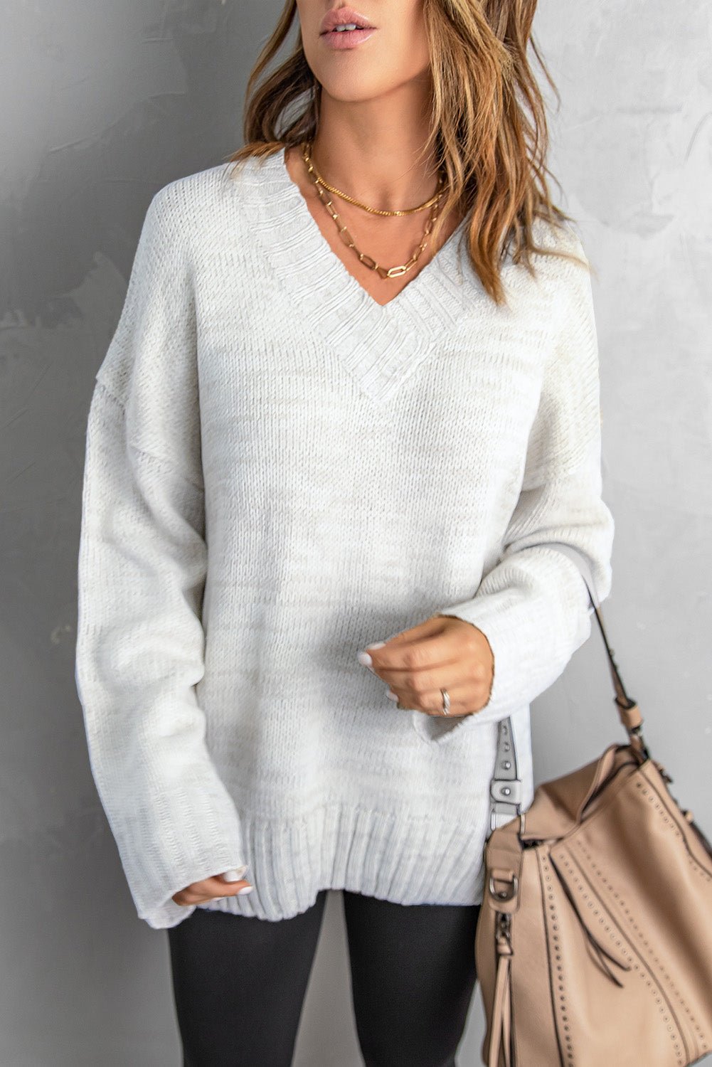 Leyla Drop Shoulder Knitted Sweater - Hello Beautiful BoutiqueSweatersThreaded Pear