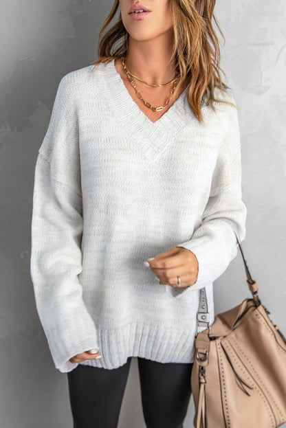 Leyla Drop Shoulder Knitted Sweater - Hello Beautiful BoutiqueSweatersThreaded Pear