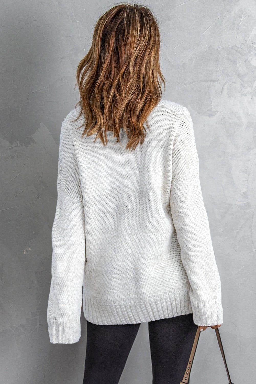 Leyla Drop Shoulder Knitted Sweater - Hello Beautiful BoutiqueSweatersThreaded Pear