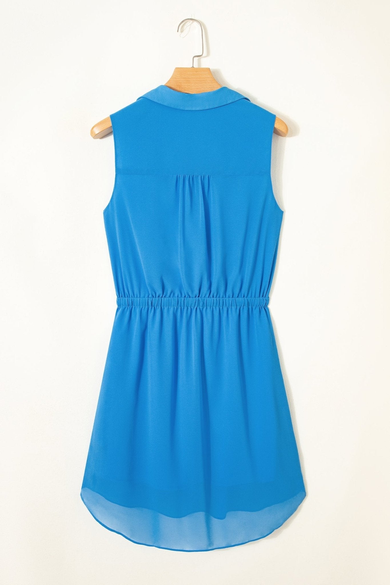 Lila Elastic Waist Sleeveless Shirt - Hello Beautiful BoutiqueMini DressesThreaded Pear