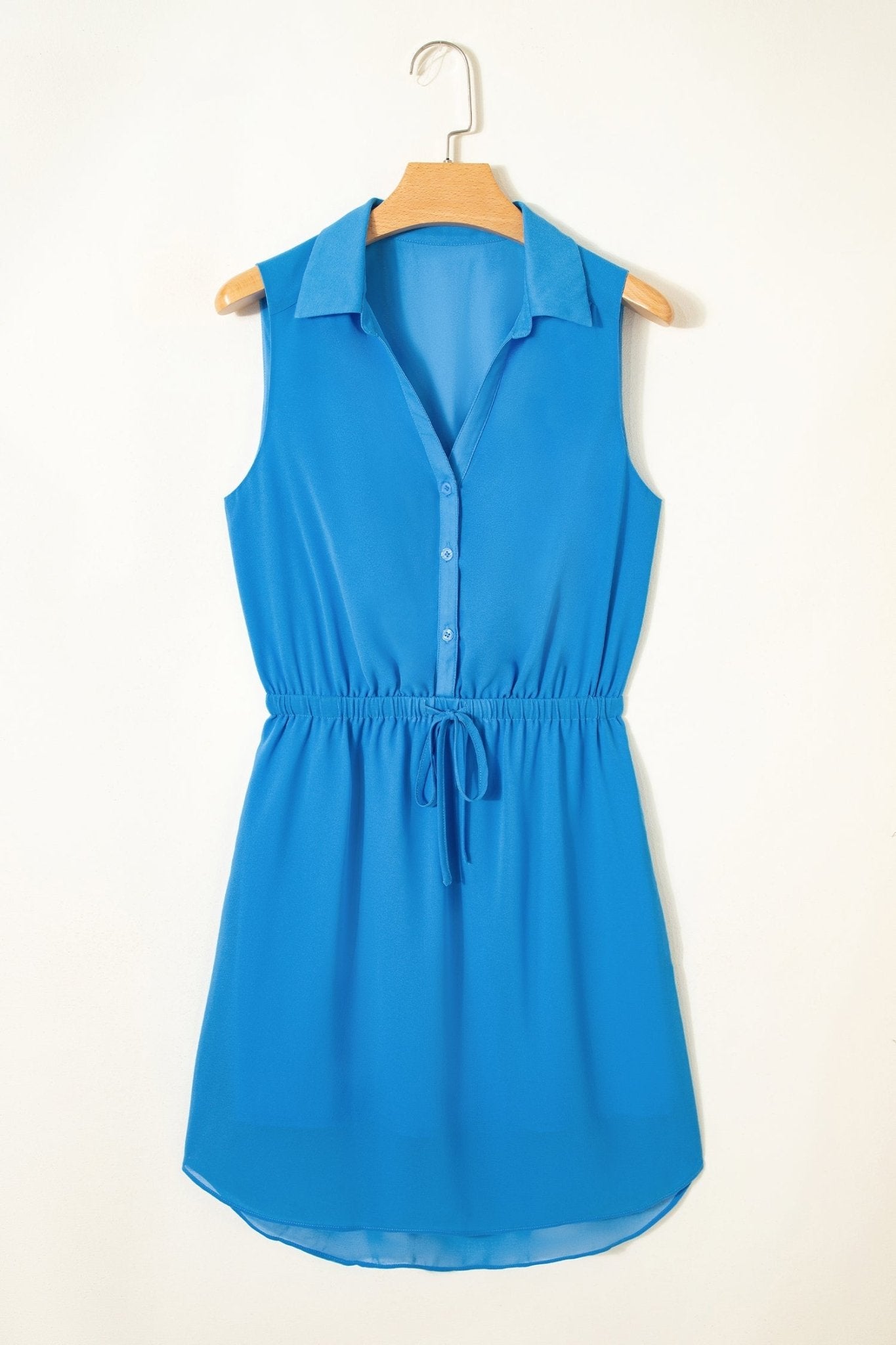 Lila Elastic Waist Sleeveless Shirt - Hello Beautiful BoutiqueMini DressesThreaded Pear