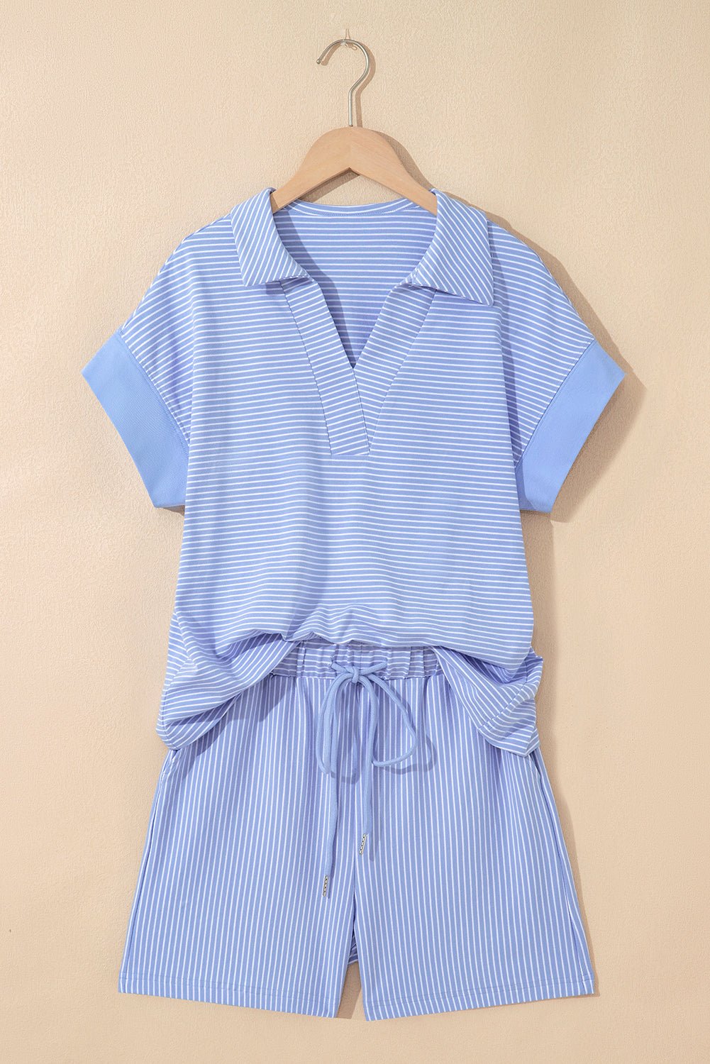 Lilian Dolman Sleeve Polo Shirt Set - Hello Beautiful BoutiqueShort SetsThreaded Pear