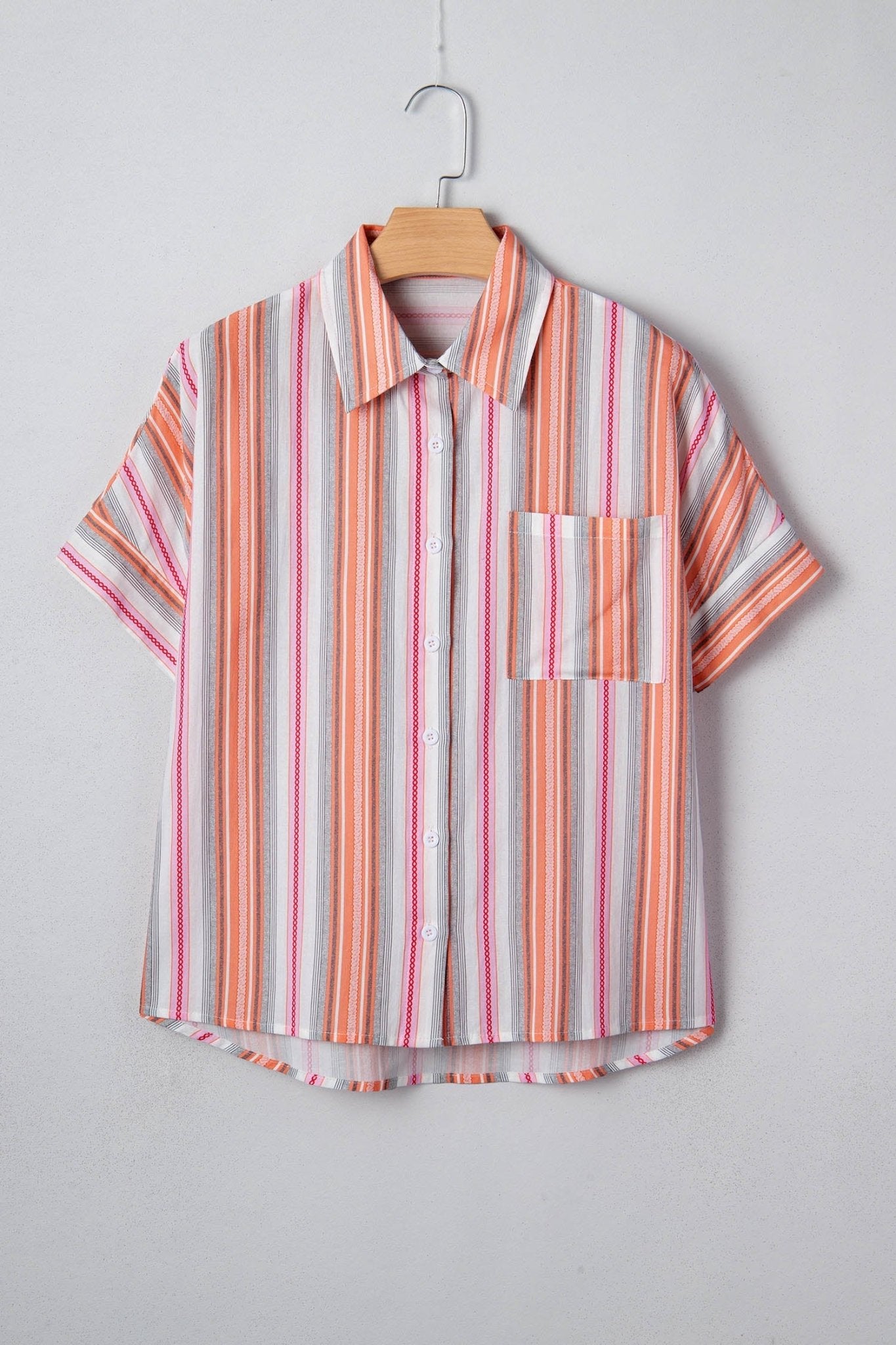 Lilian Up Short Sleeve Shirt - Hello Beautiful BoutiqueBlouses & ShirtsThreaded Pear