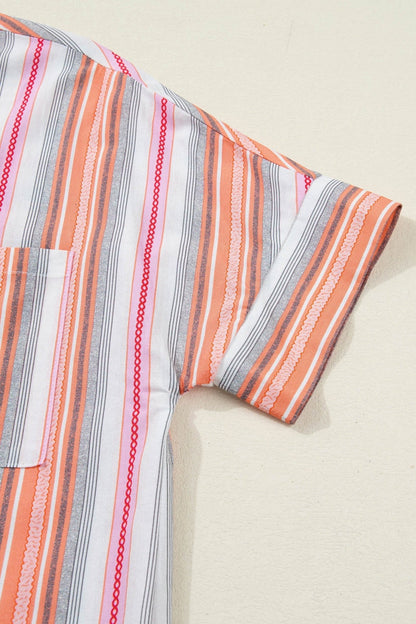 Lilian Up Short Sleeve Shirt - Hello Beautiful BoutiqueBlouses & ShirtsThreaded Pear