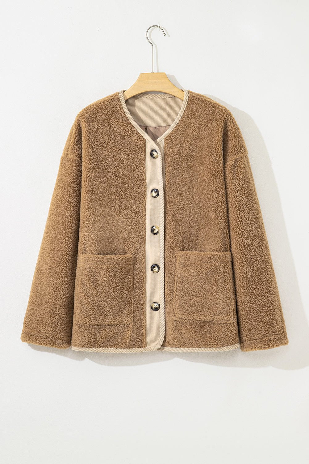 Lilisha Corduroy Edge Patchwork Jacket - Hello Beautiful BoutiqueJacketsThreaded Pear