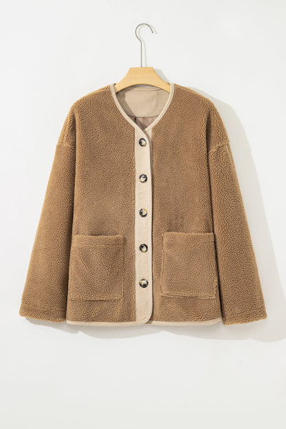 Lilisha Corduroy Edge Patchwork Jacket - Hello Beautiful BoutiqueJacketsThreaded Pear