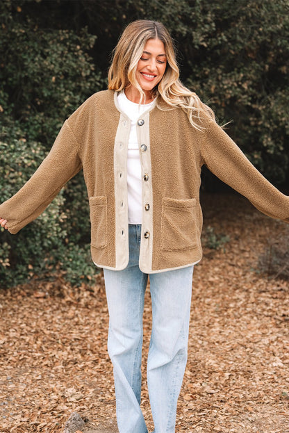 Lilisha Corduroy Edge Patchwork Jacket - Hello Beautiful BoutiqueJacketsThreaded Pear