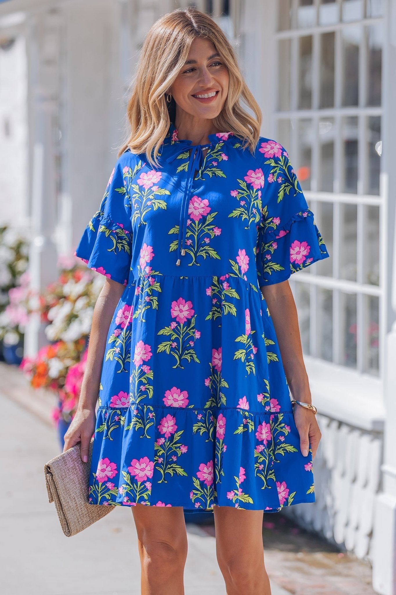 Lillian Sleeve Loose Flower Dress - Hello Beautiful BoutiqueFloral DressesThreaded Pear