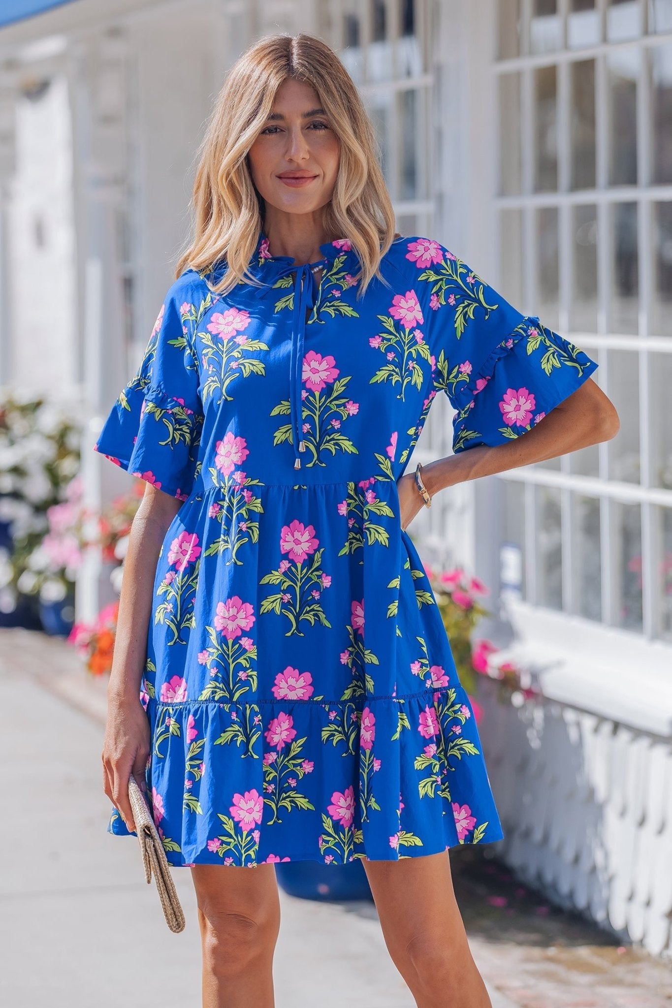 Lillian Sleeve Loose Flower Dress - Hello Beautiful BoutiqueFloral DressesThreaded Pear