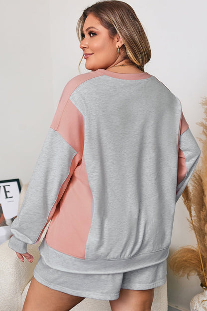 Lilliana Colorblock Pullover Casual PLUS Shorts - Hello Beautiful Boutique15% OFFThreaded Pear