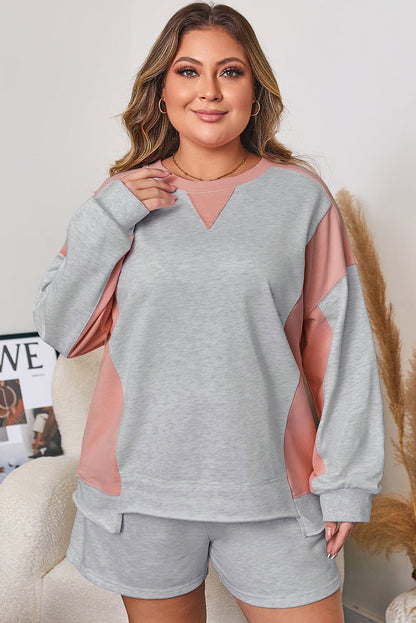 Lilliana Colorblock Pullover Casual PLUS Shorts - Hello Beautiful Boutique15% OFFThreaded Pear