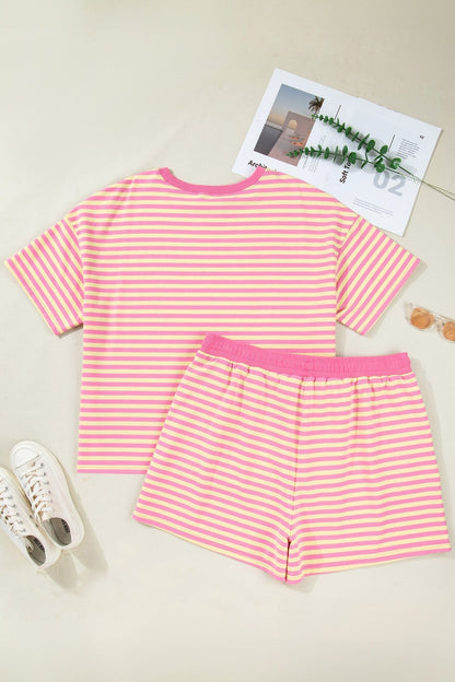 Lilliana Stripe Boxy PLUS Set - Hello Beautiful BoutiquePlus Size LoungewearThreaded Pear