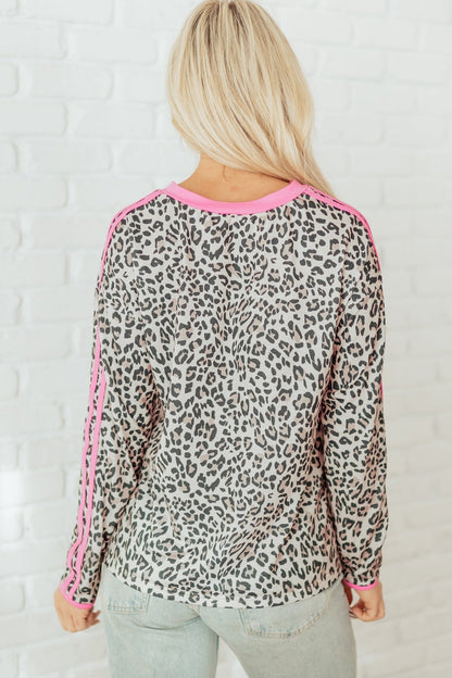 Lilliana Varsity Stripe Detail Long Sleeve Top - Hello Beautiful BoutiqueLong Sleeve TopsThreaded Pear